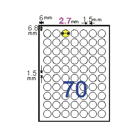 (#28) L27圓形 (70格)A4三用電腦標籤20入